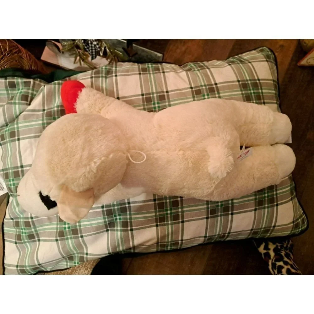 Multipet Lamb Chop Plush Dog Toy, Squeaker Inside, Jumbo Size, 24‎ inches